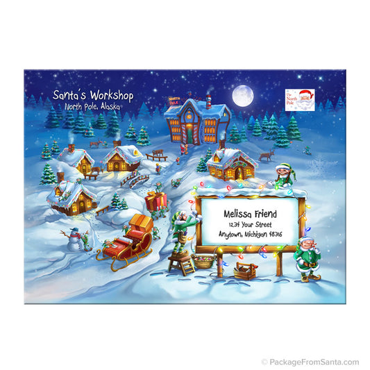 Full color envelope - North Pole Scene