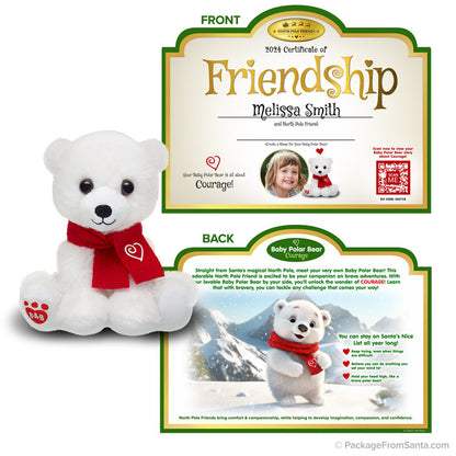 Baby Polar Bear Plush w/ Certificate of Friendship*