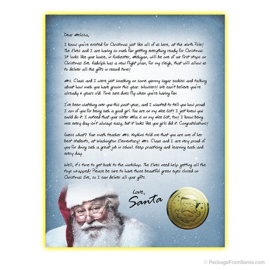 Personalized Letter From Santa Claus - Santa Face