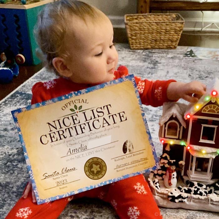 2025 Personalized Nice List Certificate w/ Gold Foil Seal