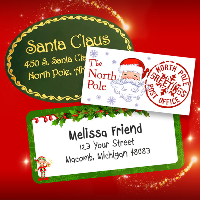 Santa's Special North Pole Return Address Label