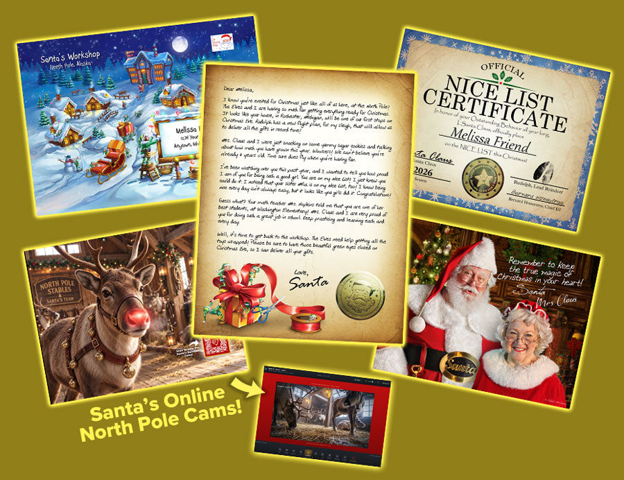 2026 Gold Package From Santa® with Personalized Letter From Santa with Bonuses-Package From Santa®
