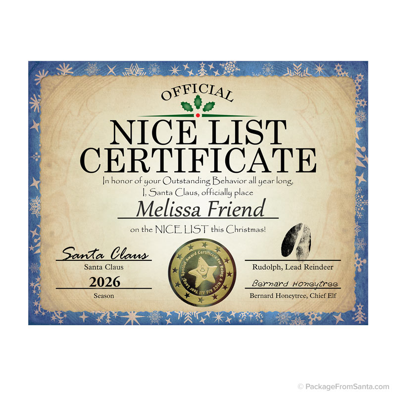 2026 personalized nice certificate with gold seal