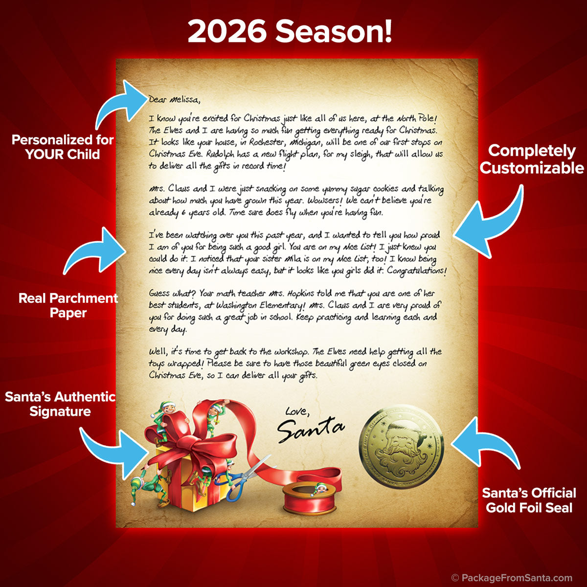 Letters from Santa – Bronze Package 2026 | Package From Santa®