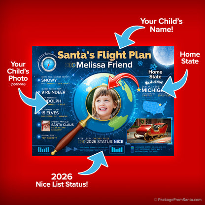 2026 Santa's Personalized Flight Plan 