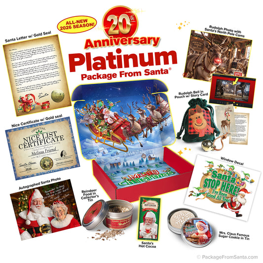 2026 Platinum Package From Santa® with personalized letter from Santa and bonus gifts-Package From Santa®