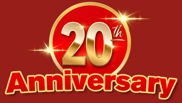 Package From Santa® 20th Anniversary badge — family owned since 2006