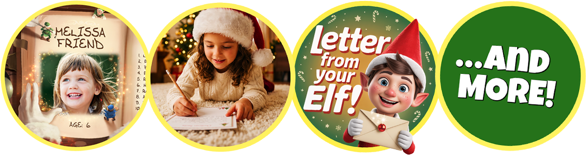 More FREE bonuses: Nice List Guide, letter to Santa, letter from your elf and more-Package From Santa®