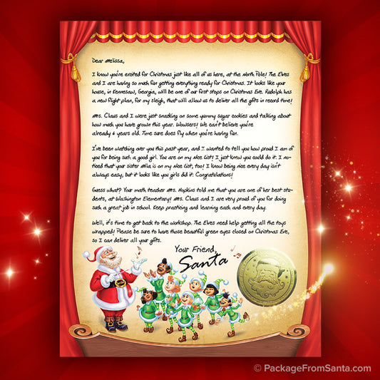 Personalized Letters From Santa with Gold Foil Seal - Package From Santa®-Package From Santa®