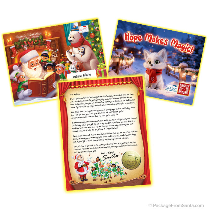 Silver Package From Santa® with Personalized Letters from Santa!