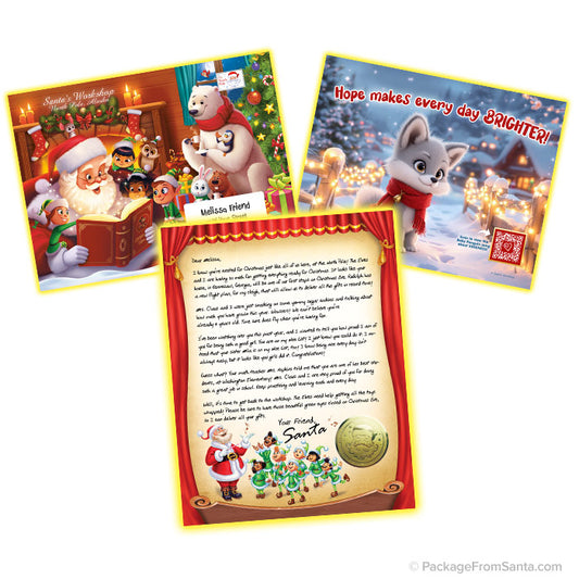 Silver Package From Santa® with Personalized Letters from Santa!-Package From Santa®