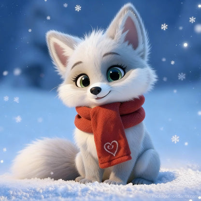 North Pole Friends - Baby Arctic Fox Illustration with Story