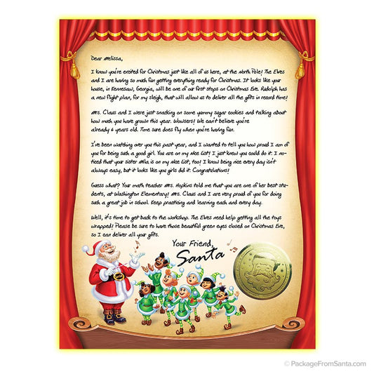 Package From Santa® Personalized Santa Letter - Choir-Package From Santa®