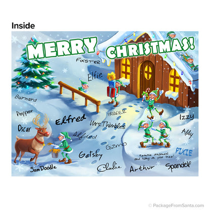 Signed Christmas card from Elves